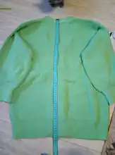 Meiangyoung-cárdigan de manga linterna con cuello en V para mujer, suéter básico de punto de gran tamaño, Cárdigan para Otoño e Invierno