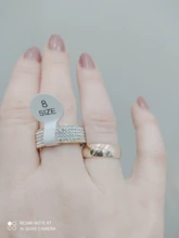 Anillo de acero de estilo Retro Vintage para mujer, joyería de 5 fila de cristales transparentes, anillos de boda de compromiso de acero inoxidable a la moda, gran oferta