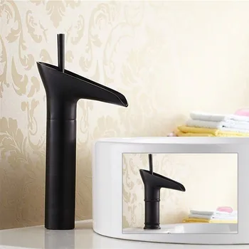 

BATHROOM BASIN BIDET SINK FAUCET MIXER TAP BRASS ANTIQUE BLACK WATERFALL