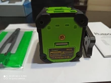 Huepar-Herramienta de alineación láser autonivelante de 2 líneas, instrumento de nivelado y alineación con láser de color rojo y verde, líneas cruzadas horizontal y vertical, 4 grados, base magnética
