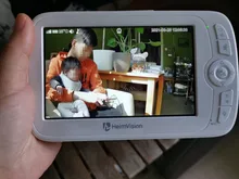 HeimVision-Monitor de bebé HMB33MQ, pantalla LCD de 5 pulgadas, 1080P, visión nocturna, 360 °, PTZ, mando a distancia, Audio de 2 vías, VOX, grabación de cuna, soporte para tarjeta SD