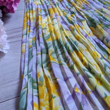 REALEFT-faldas largas plisadas con estampado Floral para mujer, faldas largas de tul, de cintura alta, sueltas, para primavera y verano, 2021