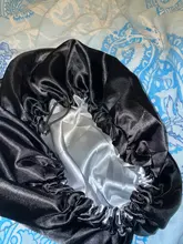 Reversible Satin Hat Bonnet Hair-Caps Head-Cover Hair-Styling-Accessories Curly Adjust