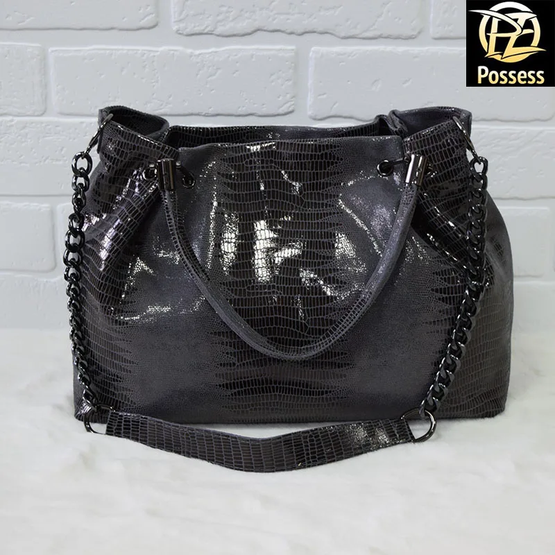 Women's bag genuine leather/laser/soft bag/posess brand t69-9