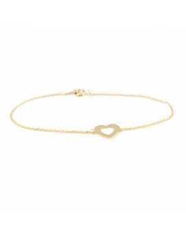 

Bracelet girl or women gold with heart