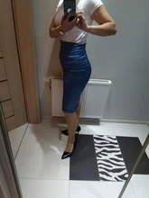 Clubwear Skirt Back-Split Bodycon Black Long High-Waist Women CUHAKCI Pencil