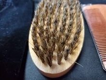 Juego de peines naturales para hombre, cepillo de afeitar ecológico, peine para Barba, conjunto de reparación de bigote, cerdas de pelo profesional