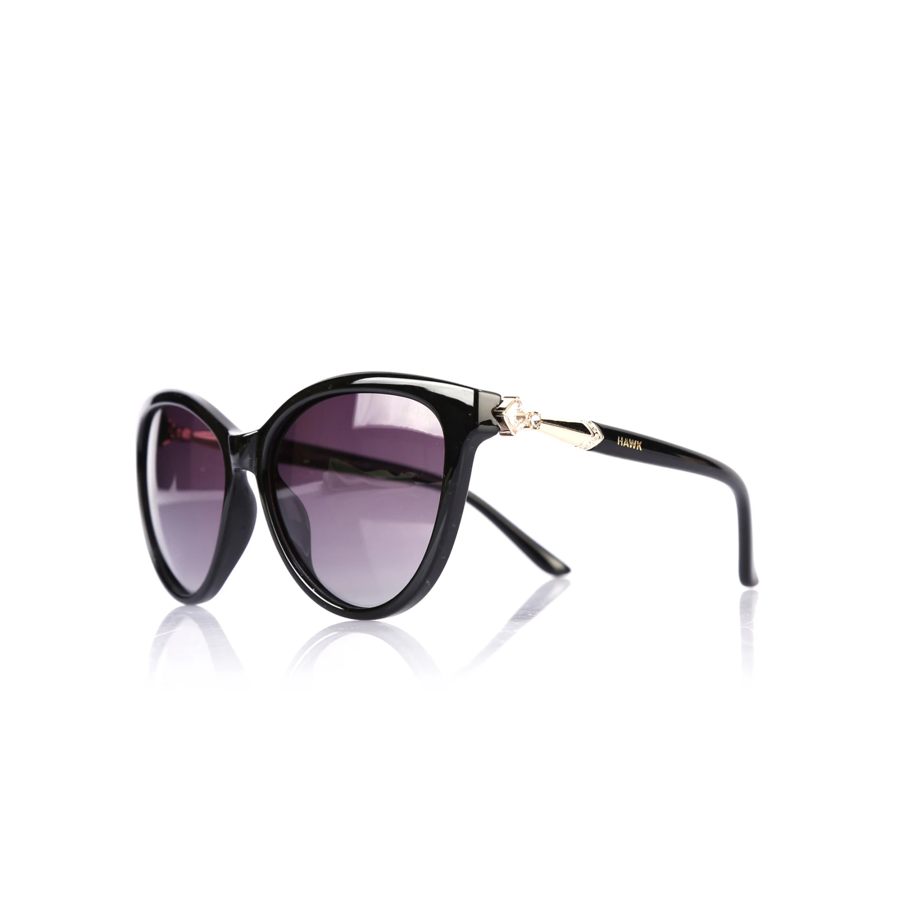 

Women's sunglasses hw 1803 02 bone black organic butterfly cat eye 56-16-135 hawk
