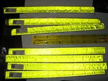 1PC tiras reflectantes de ciclismo correr de noche de pesca de advertencia de seguridad en bicicleta unen la pierna de los pantalones de la correa de cinta reflectante de venta al por mayor