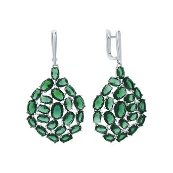 

Silver earrings with cubic zirconium sunlight sample 925