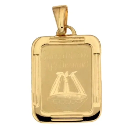 Medal Pendant christening Gold Yellow 803321714979