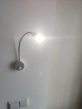 Reading-Lamp Book-Lamp Wall-Light Bedside Eu-Us-Plug LED Silver Black White New-Design