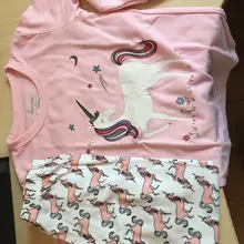 Ropa de dormir de dibujos animados para chico y niña, pijama de otoño, traje para niña, ropa de unicornio, pijama Infantil para chico