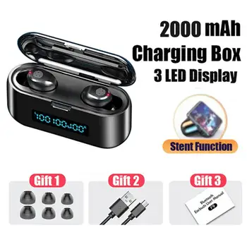 

Bluetooth 5.0 Wireless Headphone Earphones With 3 Led Display 2000Mah Charging Box Sport Waterproof Earbud Touch Control Headset