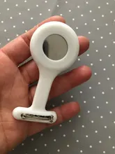 Reloj de silicona para enfermera, broche, Túnica, reloj Fob con batería gratis, relojes de bolsillo para médico, reloj de bolsillo