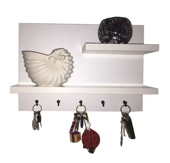 

Evziya Double Shelf Wall Mounted with Key Holder
