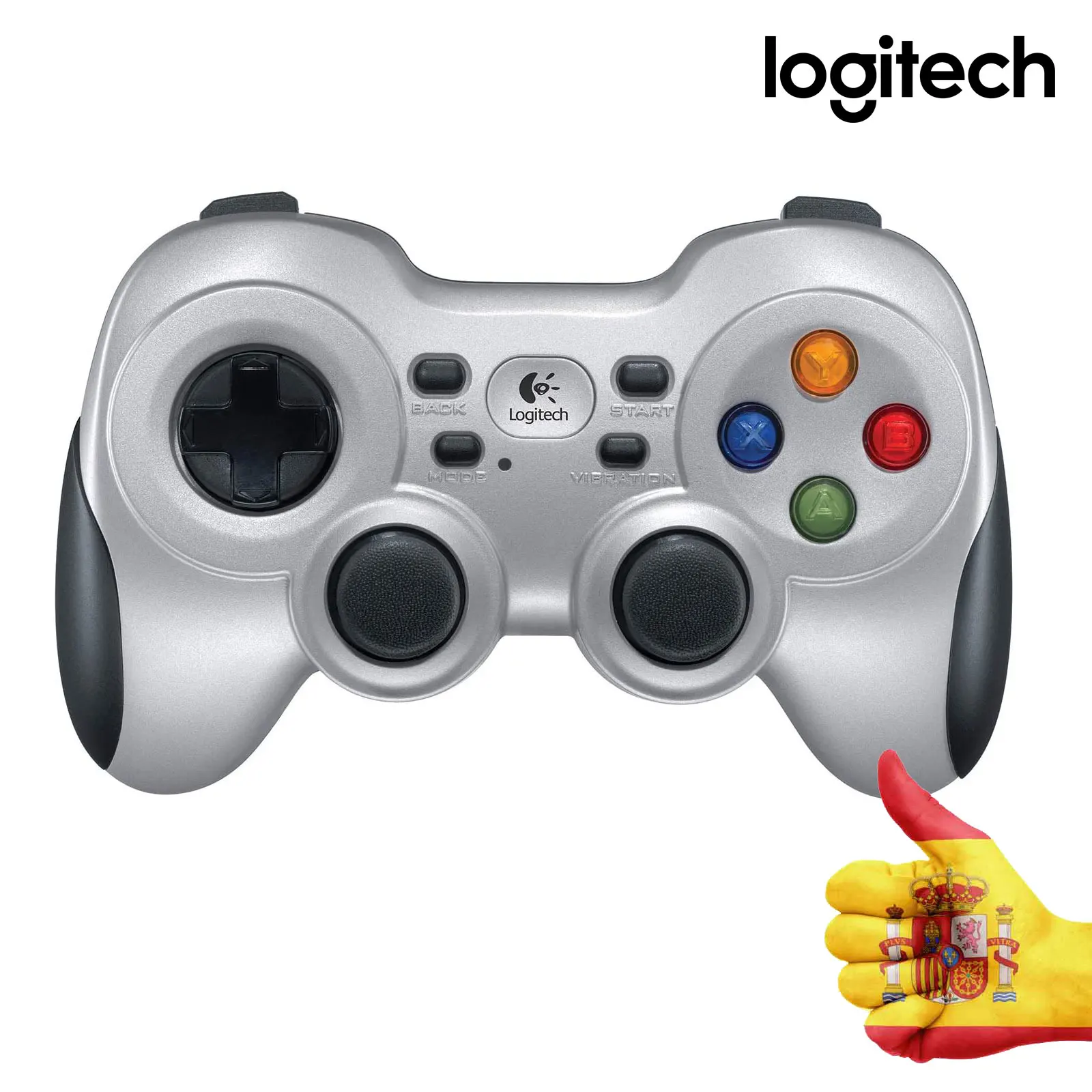Gamepad Wireless Logitech F710, 2,4 Ghz Con Nano-Ricevitore Usb, Doppio Effetto Vibrazione Pc/Steam/Androidtv, Nero/Grigio