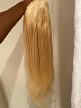 28 30 32 34 pulgadas recto 613 rubia frente de encaje pelucas de cabello humano transparente Virgen sin costuras cierre Frontal peluca Pre arrancado bebé