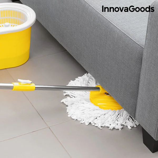 InnovaGoods Double-Action Spinning Mop with Bucket