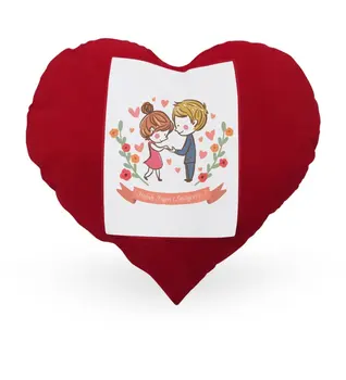 

Personalized Valentine 'S Day Themed Red Heart Pillow Case-67