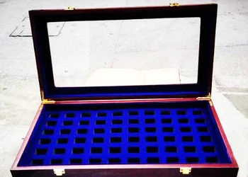 

60 Holes Wooden Display Box Case for Championship Ring