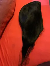 Peluca de malla con división media de 30 pulgadas, cabello humano liso brasileño Remy, prearrancado con pelo de bebé, parte T, 13x1