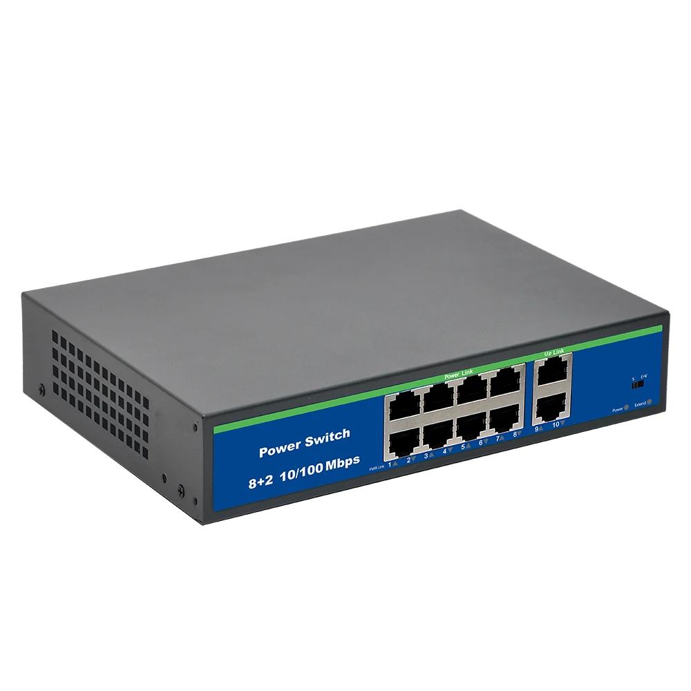 

52V Passive POE switch Ethernet with 8 10/100Mbps Ports Suitable for IP camera/Wireless AP/CCTV camera system