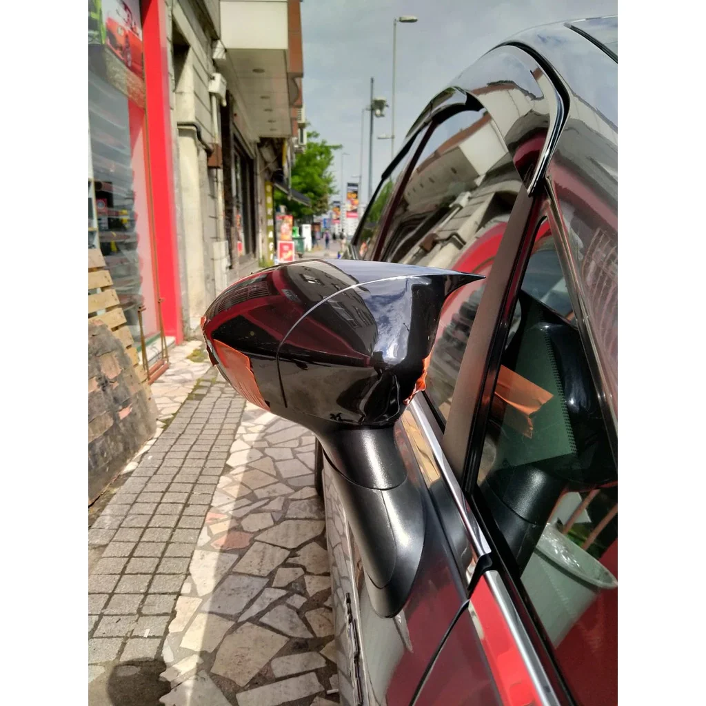 Per Fiat Grande Punto Bat Mirror Cover 2009-2018 Glossy Piano Black 2 Pezzi Wing Car Styling Accessorio Auto Spoiler Universale