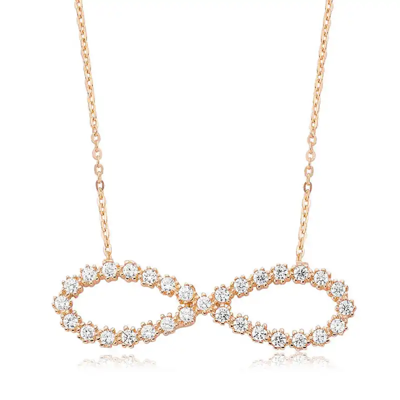

Silver Rose Infinity Ladies Necklace