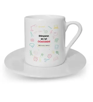 

Personalized World Best Öğretmeni Turkish coffee Cup-14