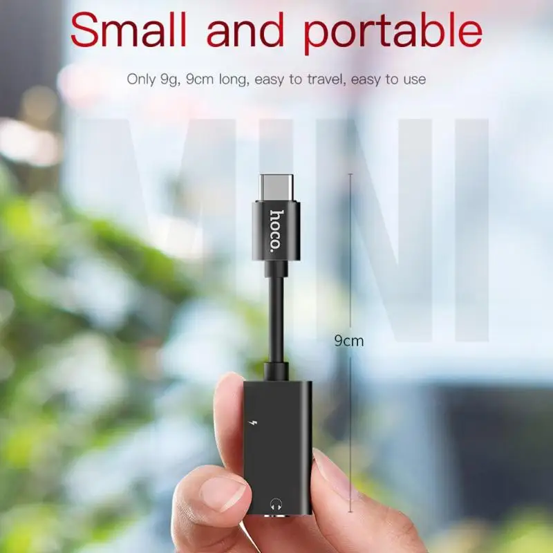 HoCo adapter LS14 for Type-C to Headphone Jack 3.5 USB Type-C 1.5A(Silver