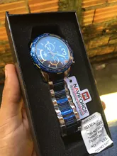 NAVIFORCE-relojes deportivos multifunción para hombre, de cuarzo, resistente al agua, de pulsera, de acero inoxidable, Militar