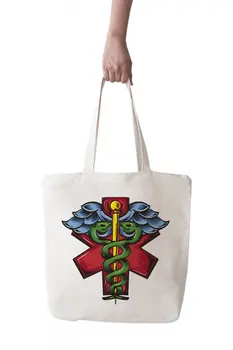 

Angemiel Bag Large Medicine Symbol Snaky Poultry Asa Shopping Beach Tote Bag