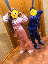 Pijamas de manga larga para niñas, otoño e invierno, conjunto de seda, chándal, 2019