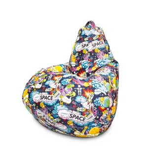 Armchair bag pear Oxford water repellent waterproof rainproof large soft frameless pouf ottoman for Home Cottage