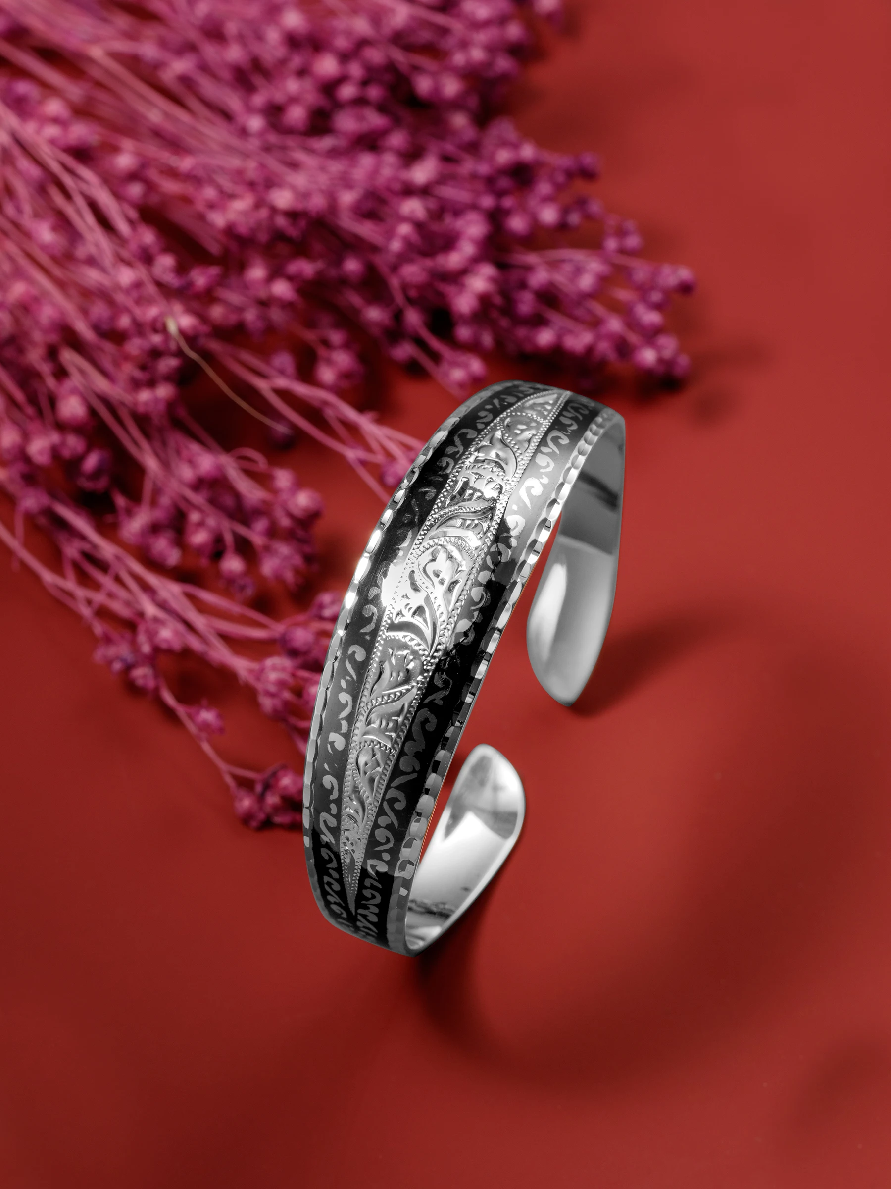 Кубачинский браслет на руку из серебра 875 Agra Jewelry Кубачи ручная работа.