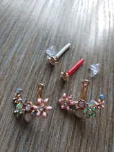 Pendientes de tuerca con gancho de gota de aceite y flor, joyería coreana, de cristal para mujer, de moda, novedad, 2019