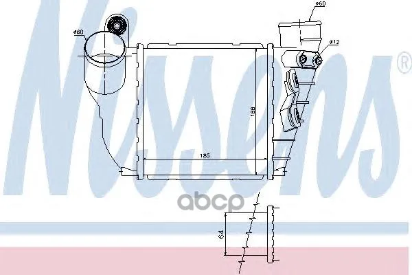 Интеркулер Vag A3 / Octavia / G4 1.8t/1.9td 96- Nissens 96488 Nissens арт. 96488