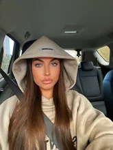 Sudadera con capucha para hombre y mujer, con estampado de letras reflectantes, bordada, de algodón, 100%