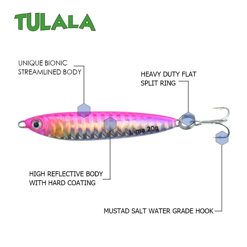 Tulala металлическая литая 20 г джиговая блесна для швартовки, литье свинца, рыбы, SeaBass, рыбалка на щуку Приманка снасти, вобберы, жесткие приманки