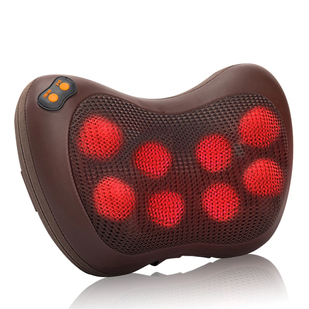 

Smart Massage Pillow Back Head Relaxing Massager Shoulder And Back Heating Kneading Infrared Therapy Car Home Neck Massager