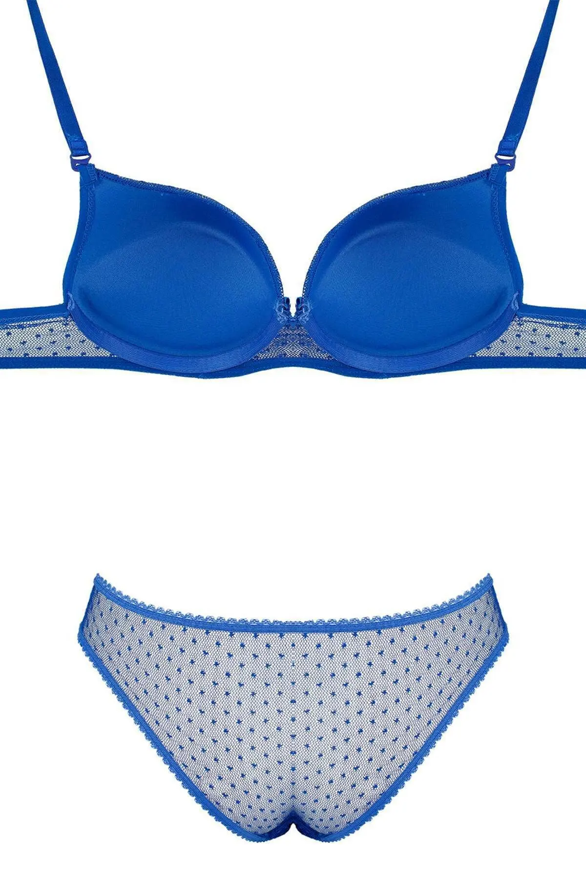Conjunto de ropa interior con estampado de lunares para mujer, Set de ropa  interior de COLOR azul marino, Envío Gratis|Conjunto de sujetador y braga|  - AliExpress
