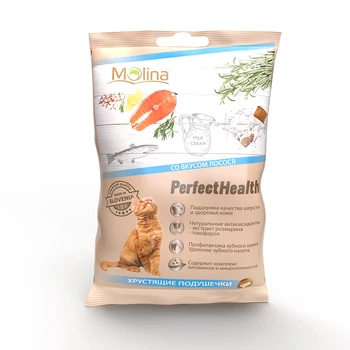 

Molina crispy pads D/Cats "with salmon taste", 50g-12 PCs.