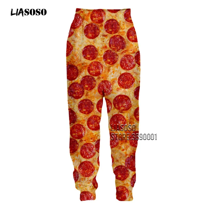 LIASOSO 3d принт для женщин и мужчин пиццы еда колбаса пот брюки повседневные беговые штаны хип-хоп Молодежные брюки уличная забавная X2710