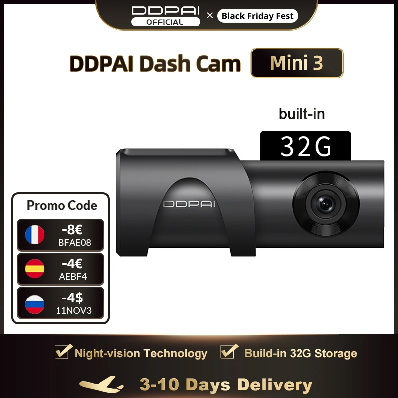 DDPAI Dash Cam Mini 3 1600P HD Dvr Car Camera Mini3 Auto Drive Vehicle Video Recroder 2K Android Wifi Smart 24H Parking Camera|DVR/Dash Camera| - AliExpress