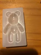 Moldes UV de silicona con forma de oso para joyería, moldes de resina para joyería, DIY, llavero, juguetes para niños