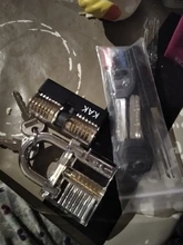 KAK transparente Visible a corte práctica candado cerradura con roto clave eliminar Kit de gancho de Extractor de cerrajero herramienta de la llave