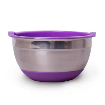 

Bowl Ø 18*9 cm stainless steel with silicone bottom Kamille, kml-4346