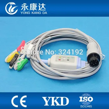 

Compatible with Zoll PD 1400 6 pin ECG Cable 5lead IEC Clip 1K resistance