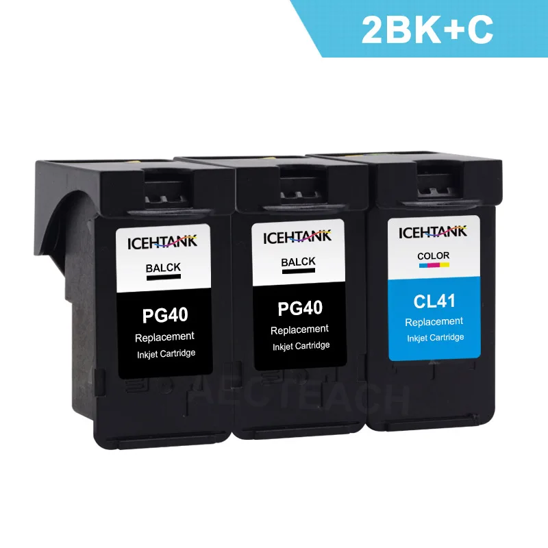 Aecteach PG 40 CL 41 чернильный картридж для Canon PG40 CL41 PG-40 CL-41 PIXMA iP1600 IP1700 IP1800 MP140 MP450 MP470 принтер - Цвет: 2BK1C